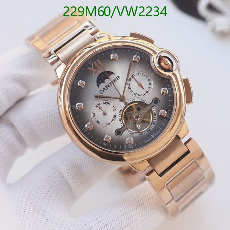 Cartier Automatic Mechanical Watch Rose Gold Stainless Steel Mineral Glass