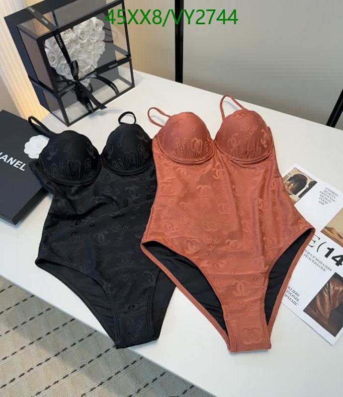 Chanel Women's Elegant One-Piece Swimsuit - Stylish Beachwear for Summer