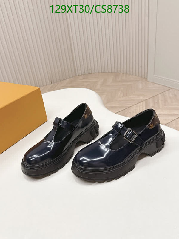 Louis Vuitton Women's Mary Jane Platform Shoes Navy Patent Leather