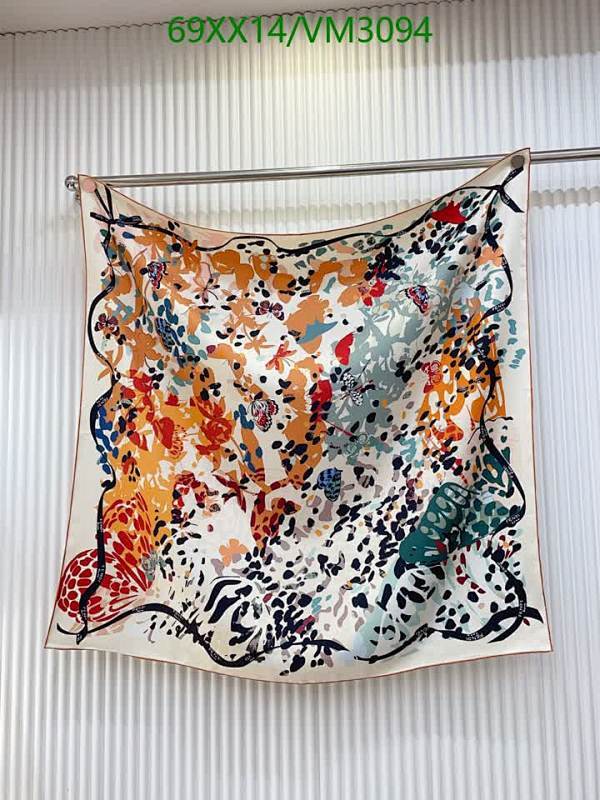 Fendi Luxurious Real Silk Scarf - Colorful Floral & Butterfly Design, 90x90CM