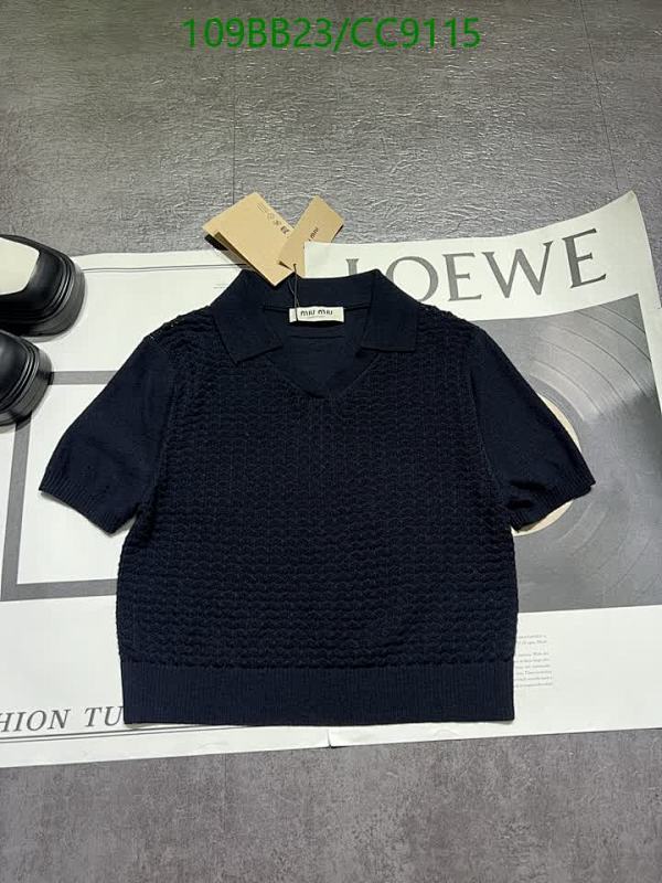 Miu Miu Knitted Short Sleeve Polo Shirt for Women - Elegant & Comfortable