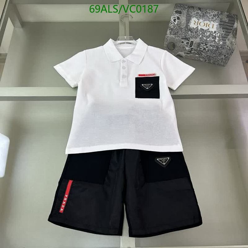 Prada Kids Cotton Polo Shirt and Shorts Set - White/Black