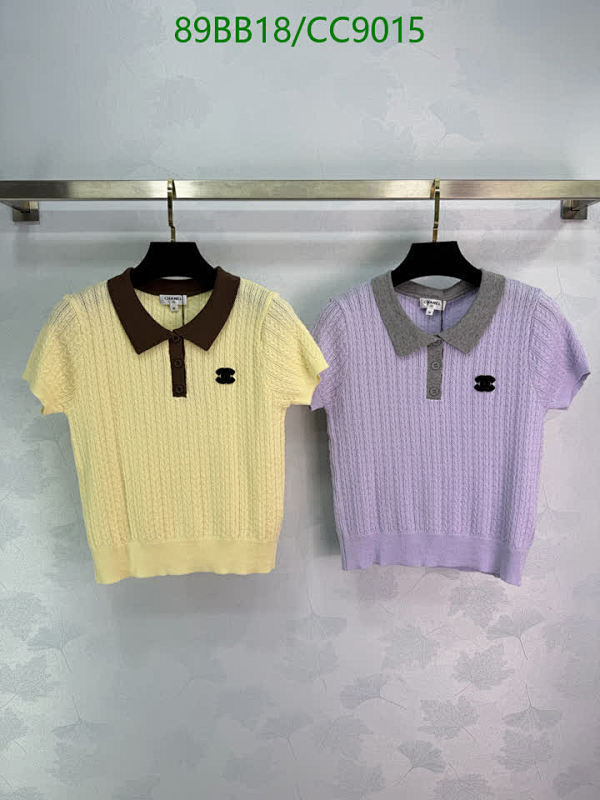 Chanel Women's Knit Polo Shirt - Wool Blend, Short Sleeve, Sizes S-L