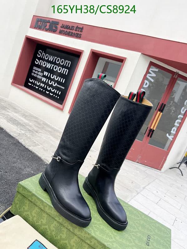 Gucci Women's Black Leather Knee-High Boots