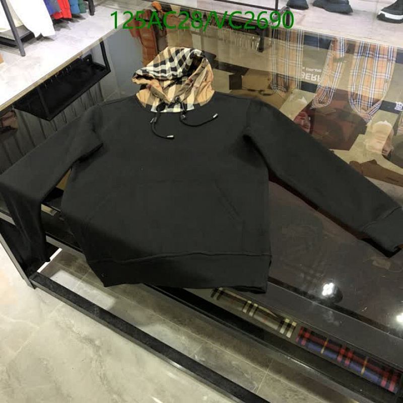 Burberry Men's Black Hoodie with Nova Check Hood - Premium Cotton Blend