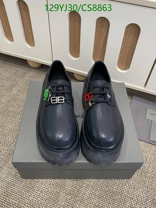 Balenciaga Women's Black Leather Platform Derby Shoes