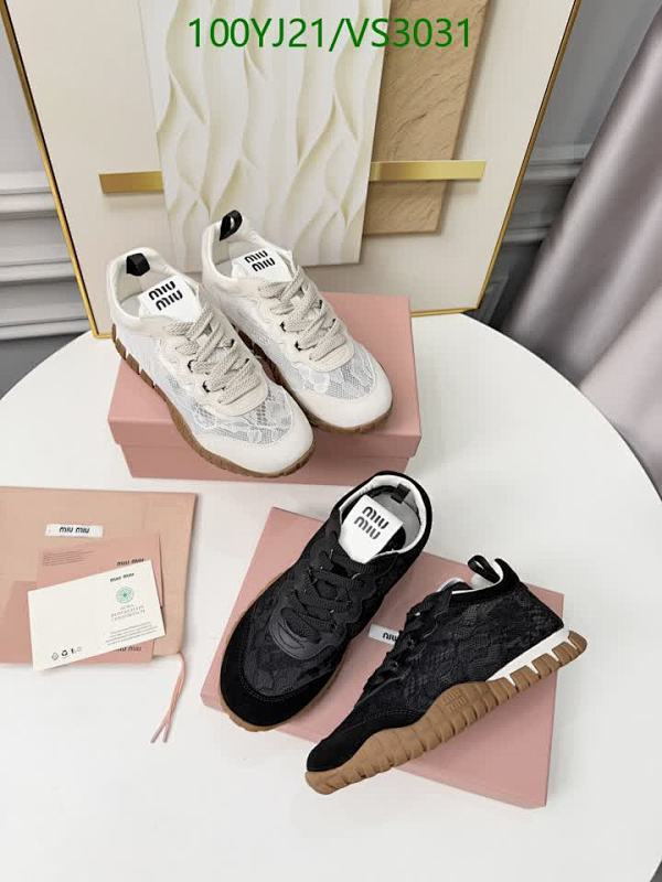 Miu Miu Women's Trendy Cowhide & Sheepskin Sneakers - EU35-42 Comfort