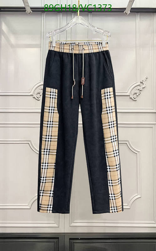 Burberry Cotton Blend Joggers with Signature Check Side Panels - Comfortable Fit