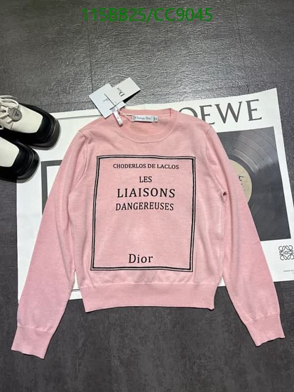 Dior Pink Knitted Sweater with 'Les Liaisons Dangereuses' Graphic Print