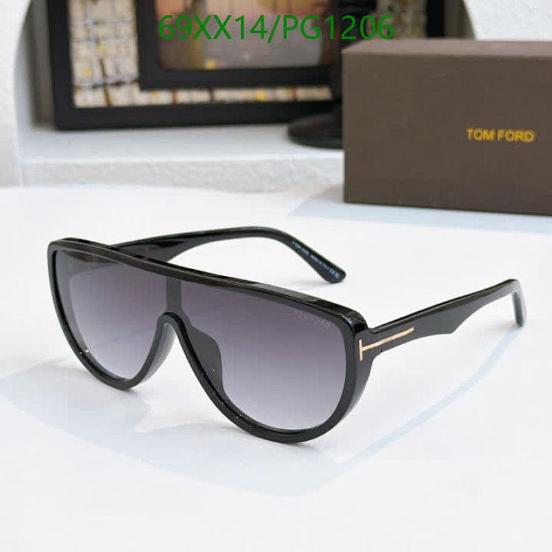 Tom Ford PG1206 Black Shield Sunglasses for Men and Women