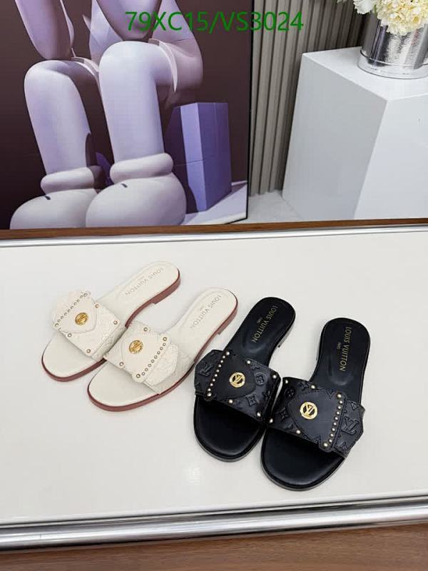 Louis Vuitton Women's Cowhide Flat Sandals with Monogram & Stud Details