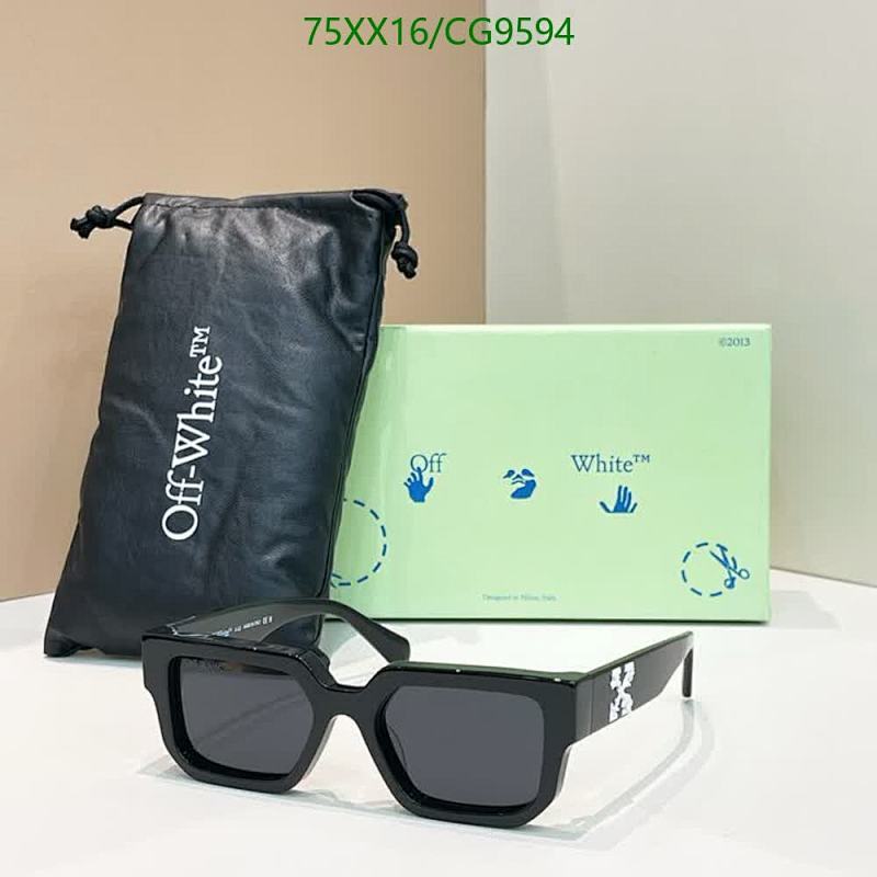 Off-White Square Frame Sunglasses for Men & Women - Black