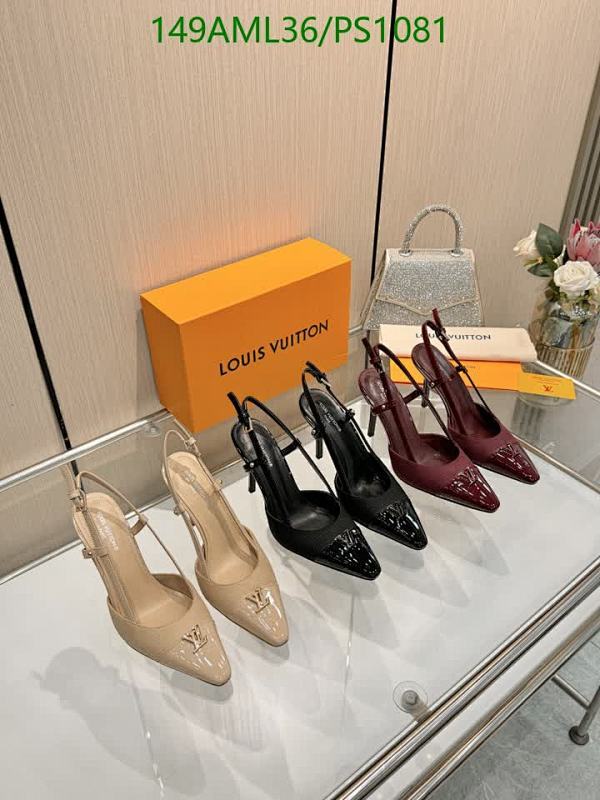 Louis Vuitton Women's Slingback Heels - Elegant Patent Leather & Cowhide