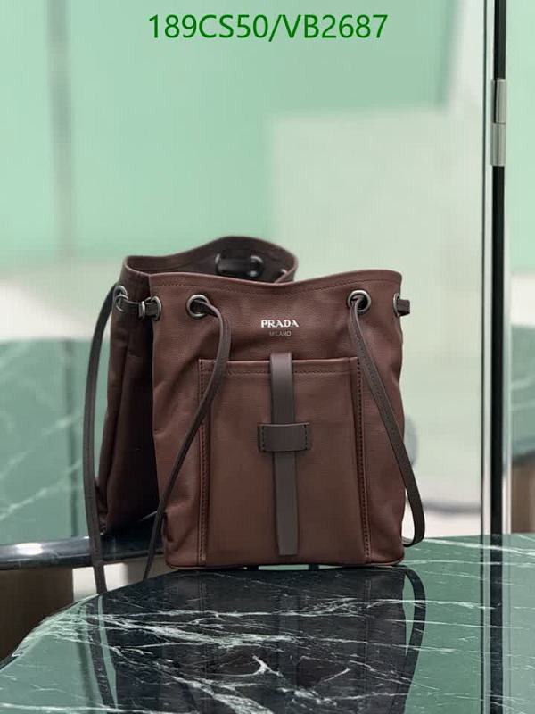 Prada Calf Leather Bucket Bag - Elegant & Versatile for Everyday Style