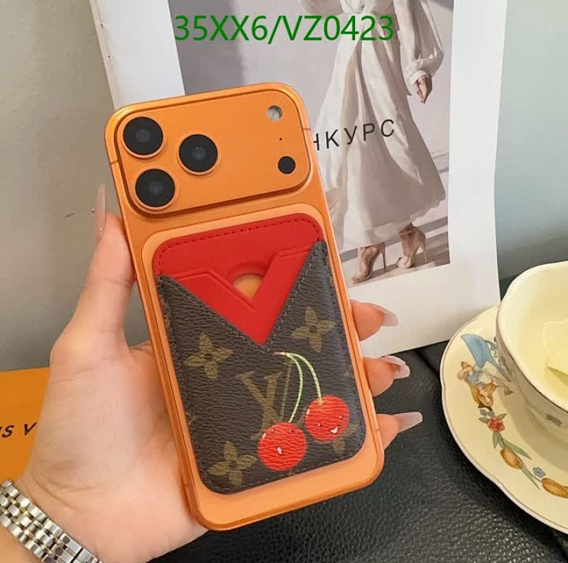 Louis Vuitton Cherry Monogram iPhone Case with Card Holder - Stylish & Protective