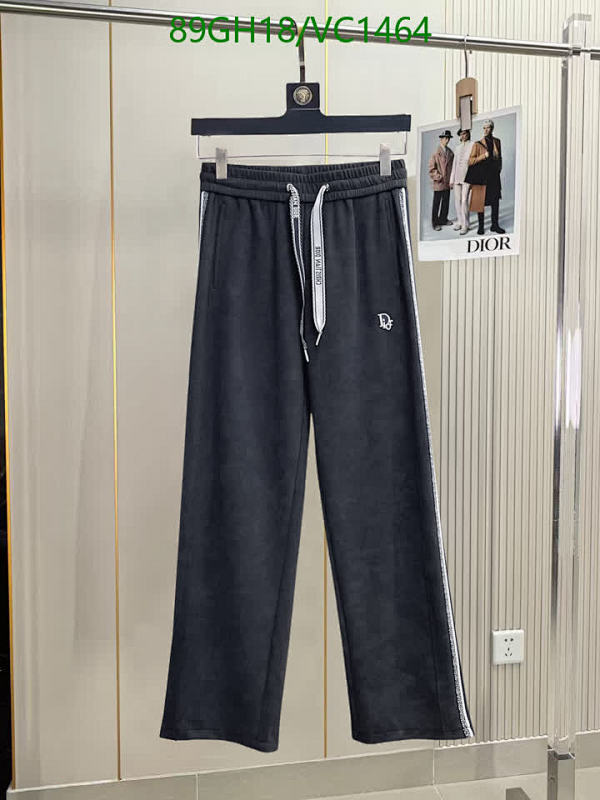 Dior Unisex Cotton Blend Drawstring Track Pants with Side Stripes