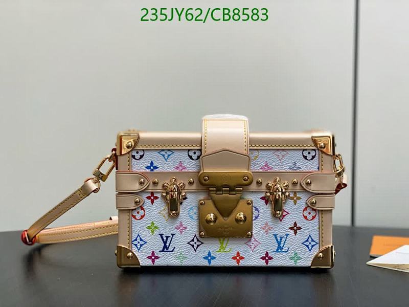 Louis Vuitton Trunk Bag White Multi-Color Monogram Crossbody 20cm