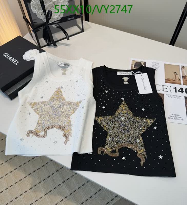 Products 16 Christian Dior Star Embellished Tank Top - Stylish Sleeveless Knitwear