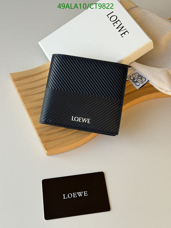 Loewe Men's Bifold Wallet in Textured Cowhide Leather