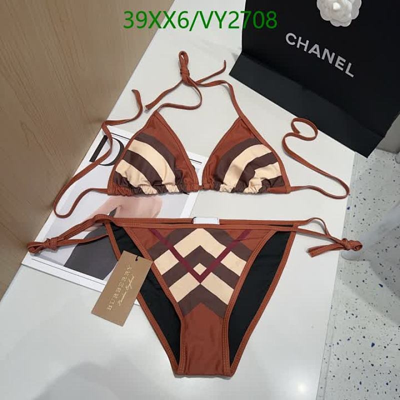 Burberry Vintage Check Triangle Bikini Set - Stylish Two-Piece Swimsuit