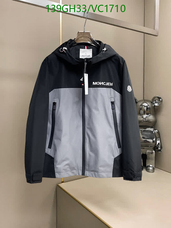 Moncler Men's Color Block Hooded Jacket - Stylish & Lightweight Outerwear