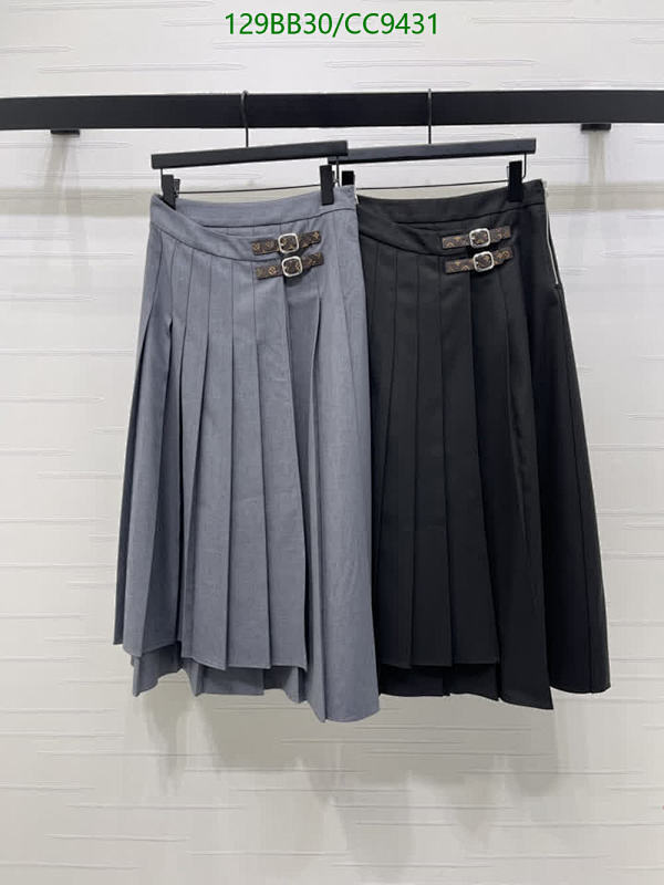 Louis Vuitton Pleated Skirt with Buckle Detail