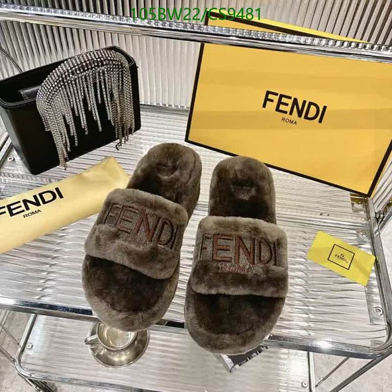 Fendi Women's Cozy Furry Slides - Luxurious Lambskin & Leather Slippers