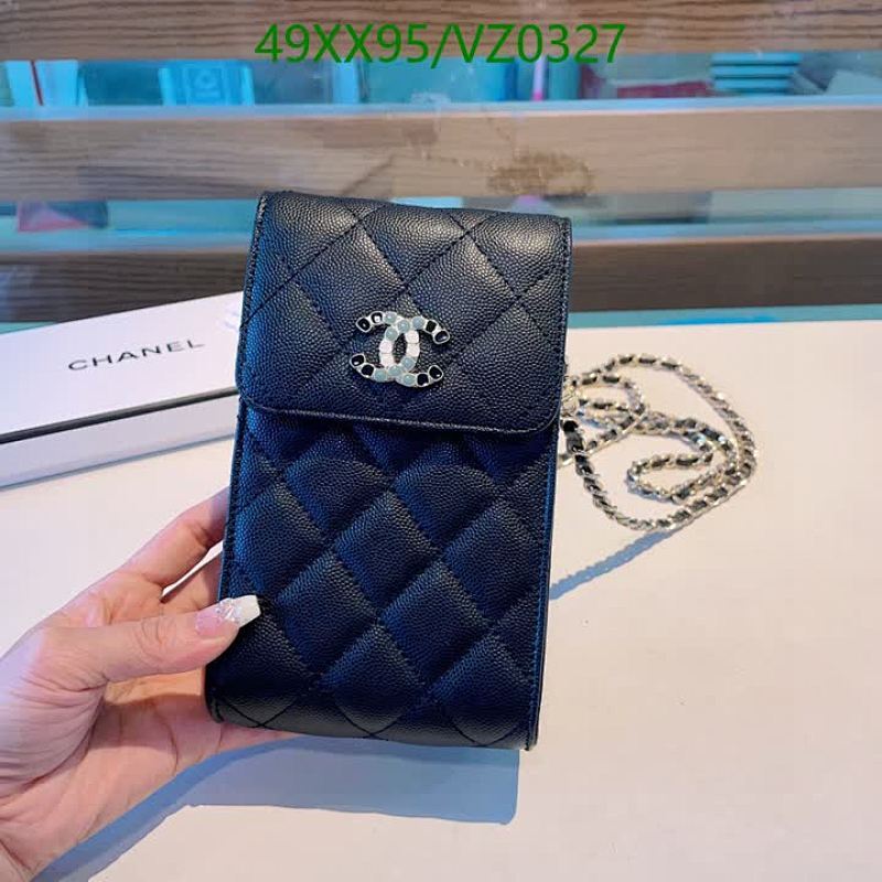 Chanel Quilted Phone Case with Chain Strap - Black Caviar Leather