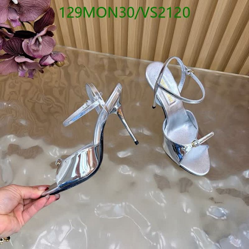 Miu Miu Women's Metallic Silver High Heel Sandals - Elegant Ankle Strap Design