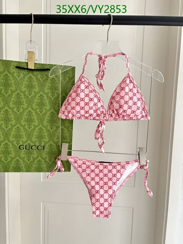 Gucci GG Monogram Triangle Bikini Set - Stylish Pink Swimwear for Women