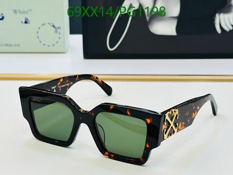 Off-White Square Tortoiseshell Sunglasses with Gold Arrow Detail