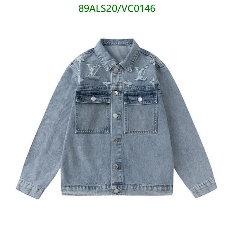 Louis Vuitton Kids Denim Jacket - Distressed Blue Cotton Blend