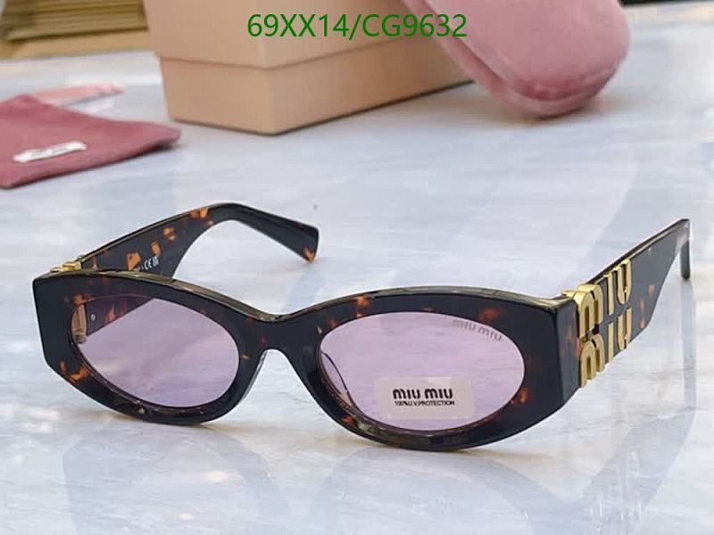 Miu Miu Women's Tortoiseshell Oval Sunglasses with Gold Logo
