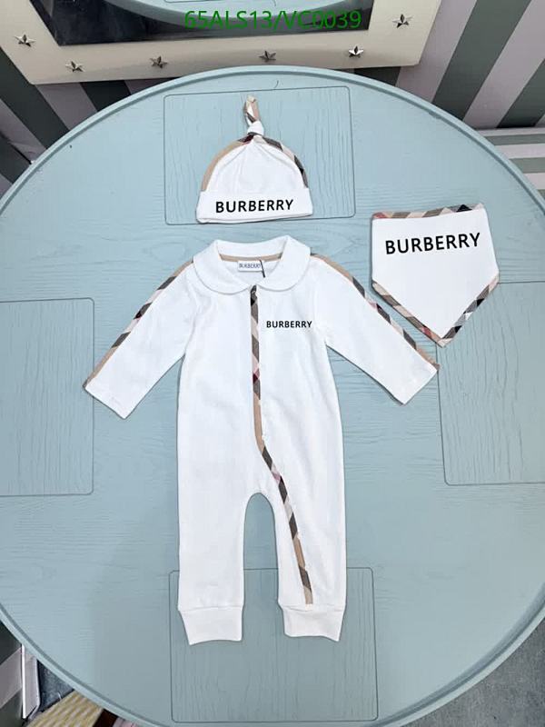 Burberry Baby Cotton Checkered Romper, Hat & Bib Set
