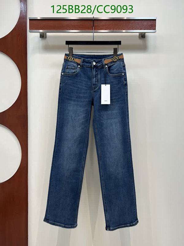Louis Vuitton Women's Straight Leg Denim Jeans with Buckle Detail