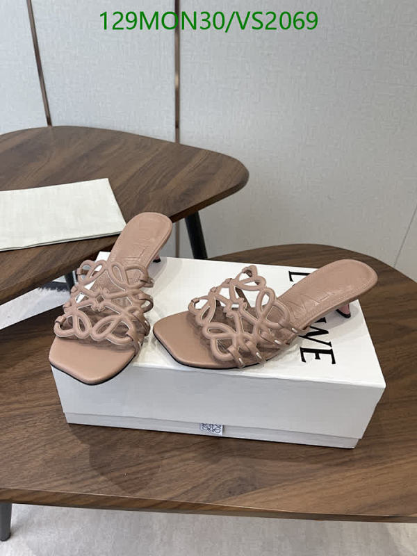 Loewe Women's Anagram Cut-Out Leather Mules - Elegant Slip-On Heels