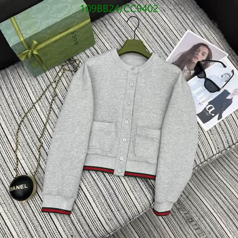 Gucci Knitted Button-Up Cardigan with Red & Green Stripe Detail