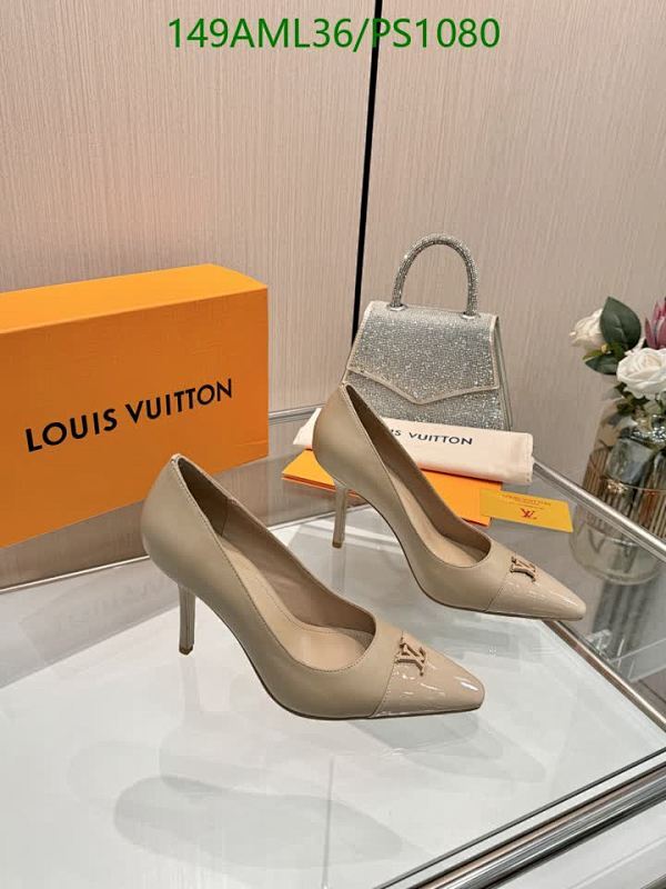 Louis Vuitton Women's Classic Pointed Toe High Heel Pumps - Beige Leather