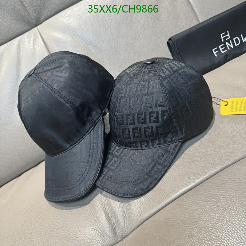 Fendi FF Motif Baseball Cap - Black