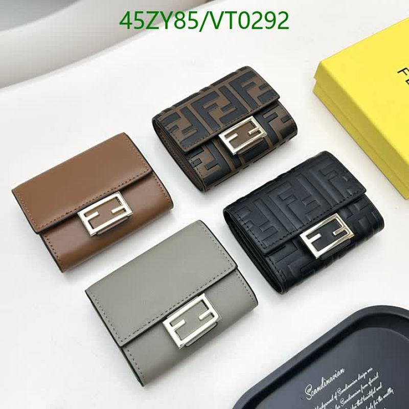 Fendi Three-Fold Wallet | Premium Cowhide Leather | Compact & Stylish
