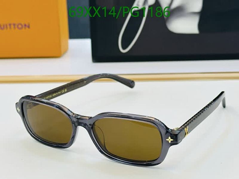 Louis Vuitton Women's Square Sunglasses with Monogram Detail, Brown Lenses