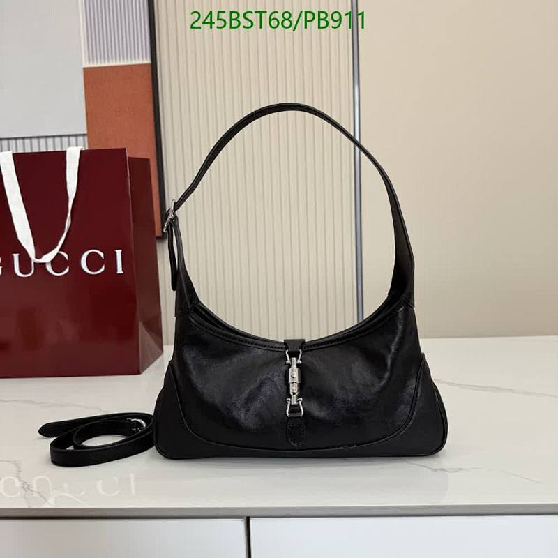 Gucci Jackie 1961 Hobo Bag - Chic Black Leather Shoulder Bag for Women
