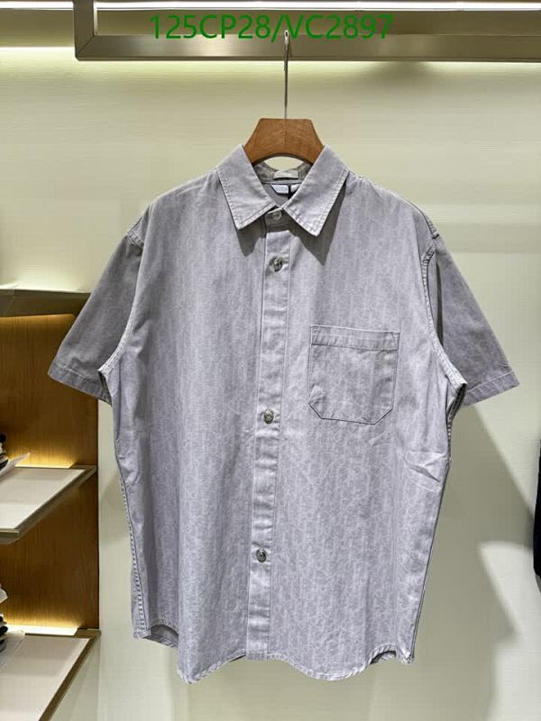 Dior Men's Short Sleeve Button-Down Shirt - Classic Monogram Design 7 Dior Men's Short Sleeve Button-Down Shirt - Classic Monogram Design