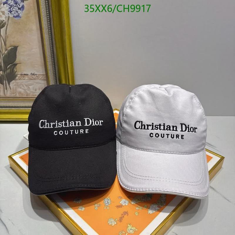 Christian Dior Couture Embroidered Baseball Cap - Black & White