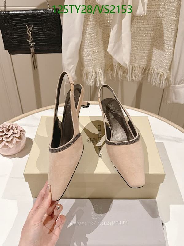 Brunello Cucinelli Women's Slingback Heels - Sheepskin & Leather Sole Pumps 13 Brunello Cucinelli Women's Slingback Heels - Sheepskin & Leather Sole Pumps