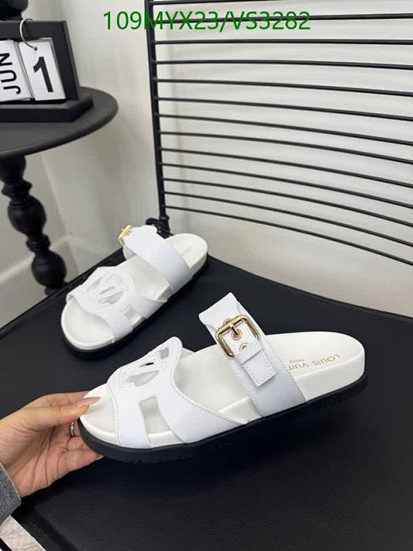 Products 21 Louis Vuitton Women's White Sandals - Luxurious Cowhide & Sheepskin Comfort