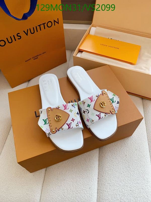 Louis Vuitton Women's Monogram Flat Mules - Luxurious Sheepskin & Cowhide Sandals