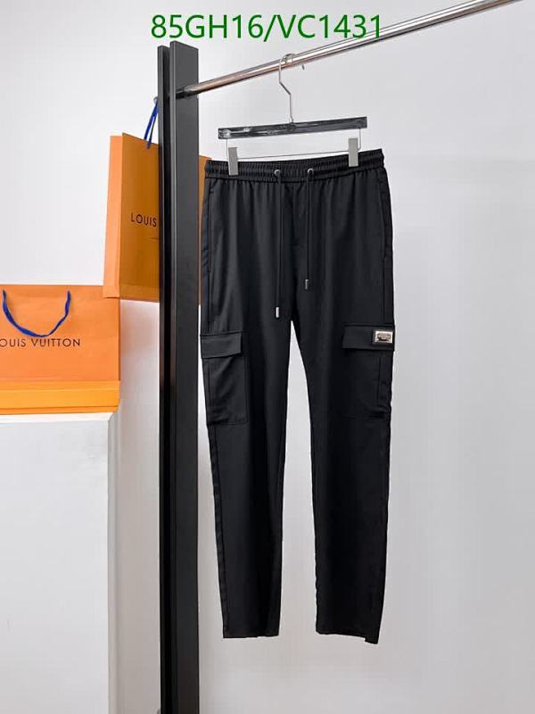 D&G Men's Casual Black Cargo Pants with Drawstring Waist