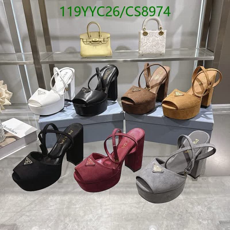 Prada Women's Platform Block Heel Sandals - Sheepskin & Leather