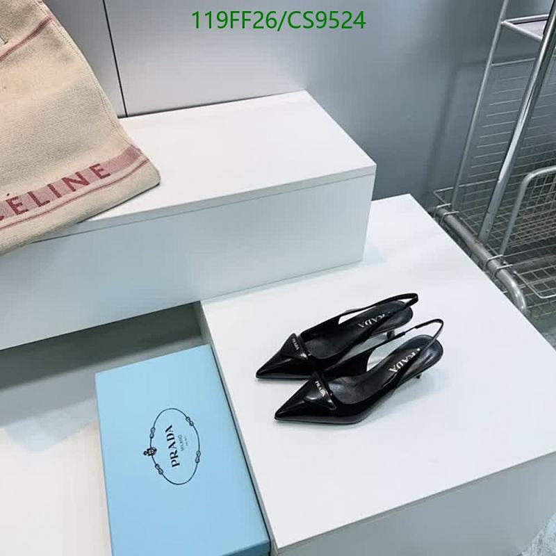 Prada Women's Black Slingback Heels with Beaded Embellishment